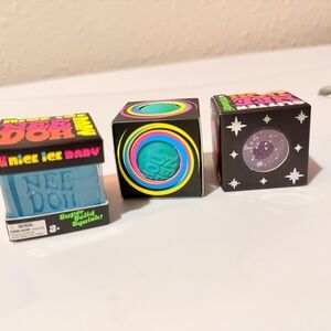 Neon Blue NeeDoh Squeeze Toy Trio